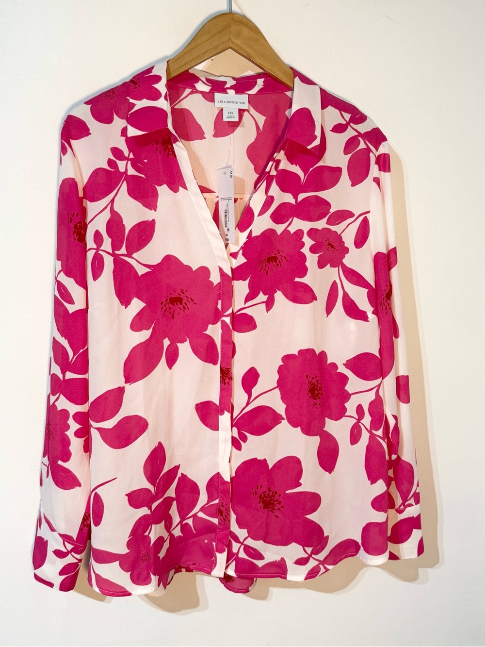 LIZ CLAIBORNE Women's Light Polyester Blouse Floral Multicolor Size XXL new